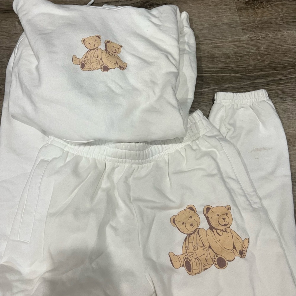 Teddy bear sweat set! Size small